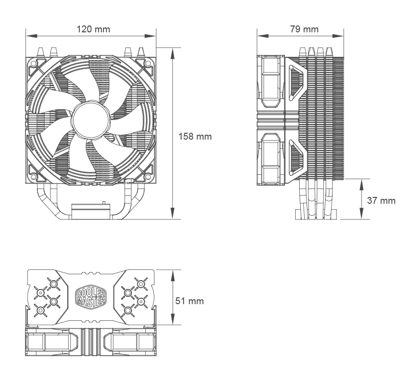 Wentylator Cpu Cooler Master Hyper 212X