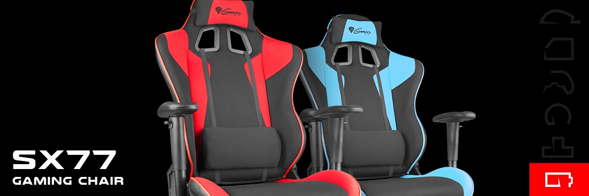 Fotel Dla Gracza Genesis SX77 Gaming Chair Black-Blue 1