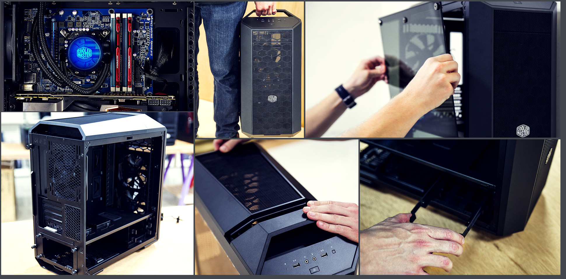 Obudowa Cooler Master Mastercase Pro 3 Mini Tower Modularna, Bez Zasilacza, USB 3.0, Z Oknem