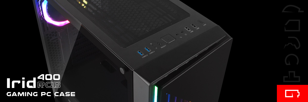 Obudowa Genesis Irid 400 RGB Midi Tower Z Oknem Bez Zasilacza Wentylatory Led RGB NPC-1429