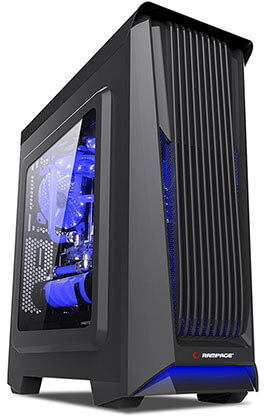 Obudowa Rampage Midi Tower RACER Plus ATX/mATX USB 3.0 2xUSB 2.0 Black Gaming Okno