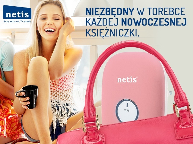 Netis E1+ różowy