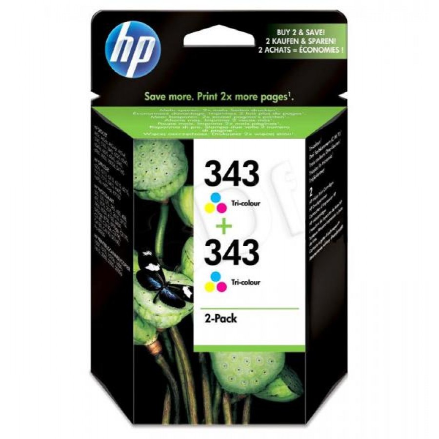 Pack HP343x2=CB332EE II Pack 2xTriCol 2xC8766EE