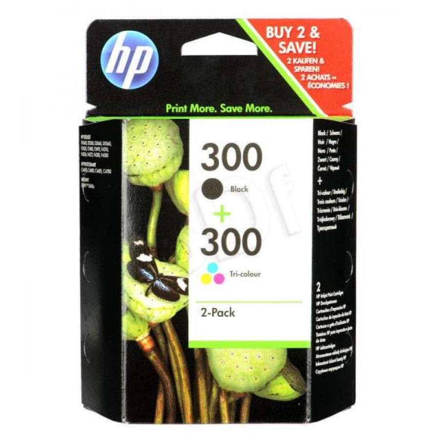 Pack HP300+HP300=CN637EE II Pack Bk+TriCol CC640EE+CC643EE