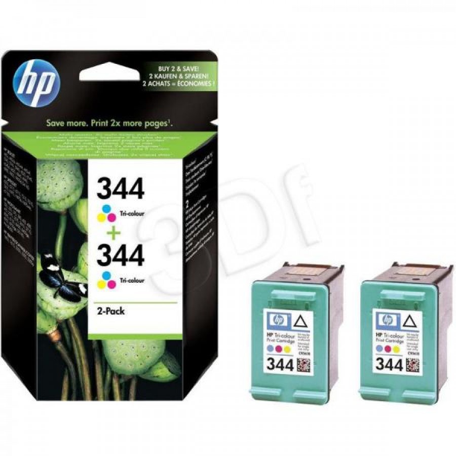 Pack HP344x2=C9505EE II Pack 2xTriCol 2xC9363EE