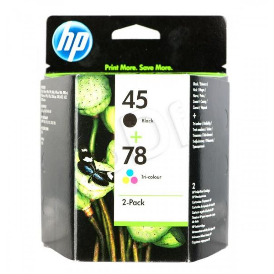 Pack HP45+HP78=SA308AE II Pack Bk+TriCol 51645AE+C6578D