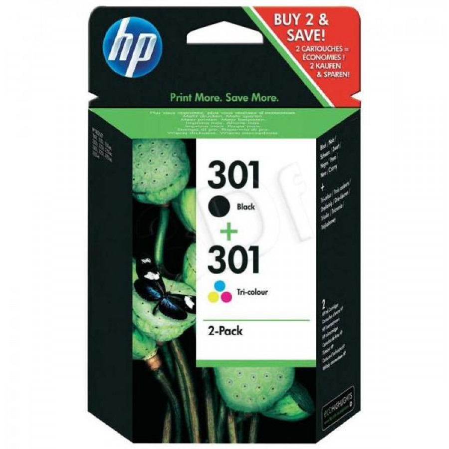 Pack HP301+HP301=CR340EE II Pack Bk+TriCol CH561EE+CH562EE