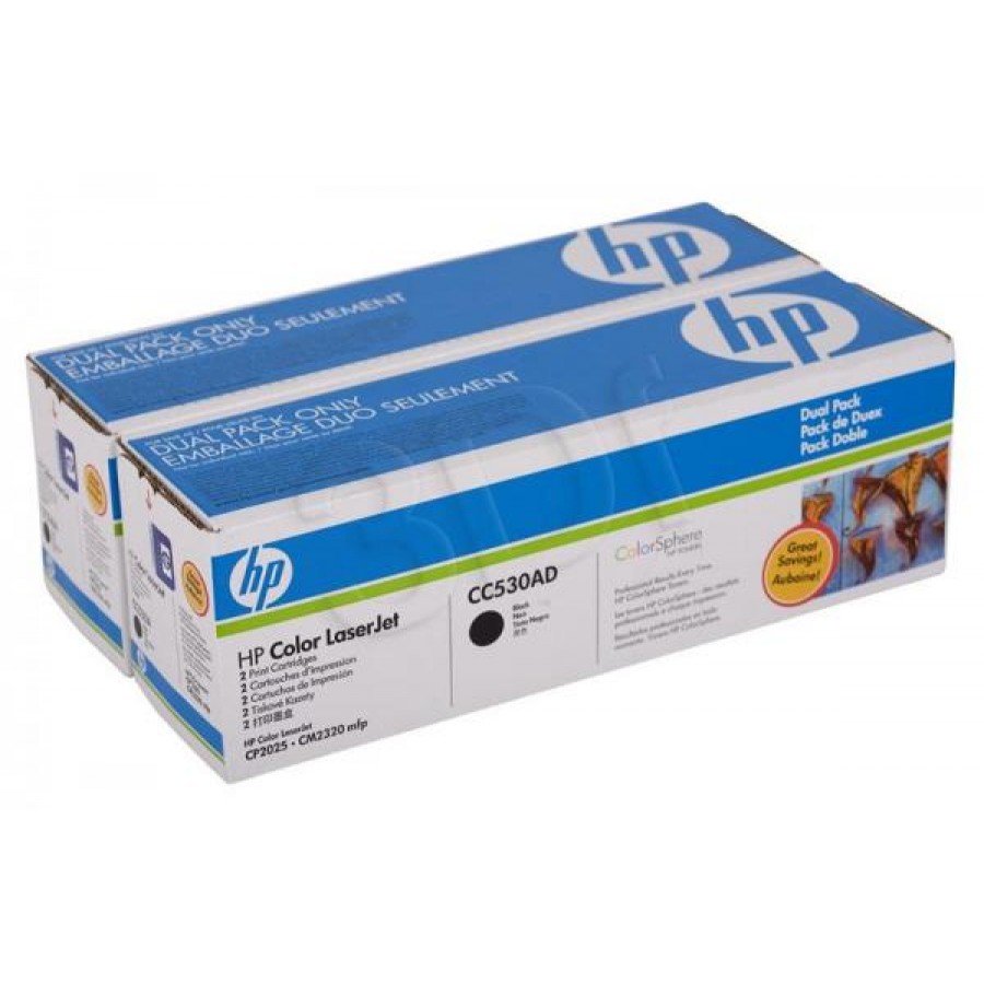 Toner HP304Ax2=CC530AD II Pack 2xBk 2xCC530A