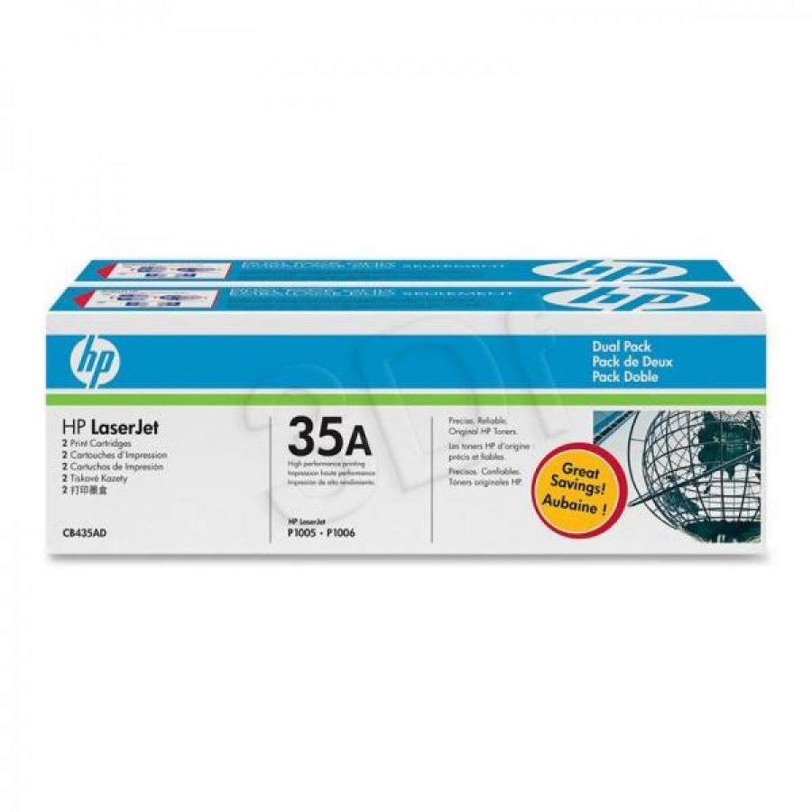 Toner HP35ax2=Cb435ad Ii Pack 2xbk 2xcb435a