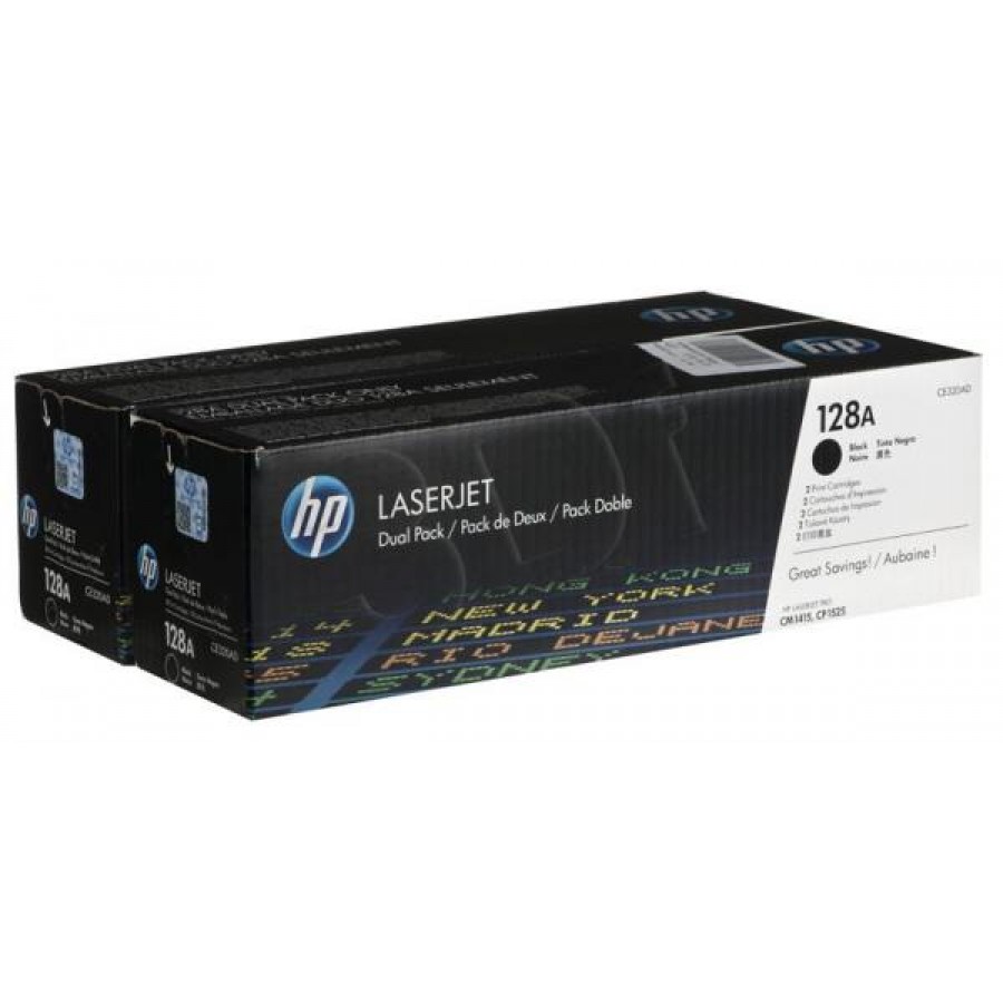 Toner HP128ax2=Ce320ad Ii Pack 2xbk 2xce320a