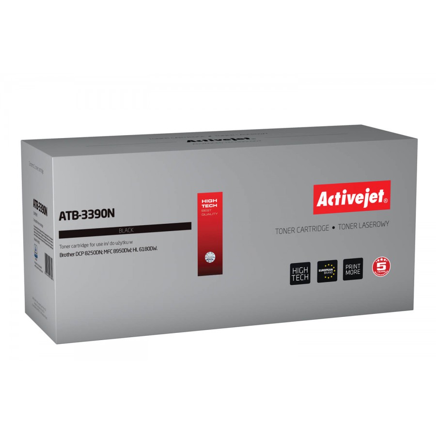 Activejet ATB-3390n Toner Black Do Drukarki Brother Zamiennik Brother TN-3390 1000stron