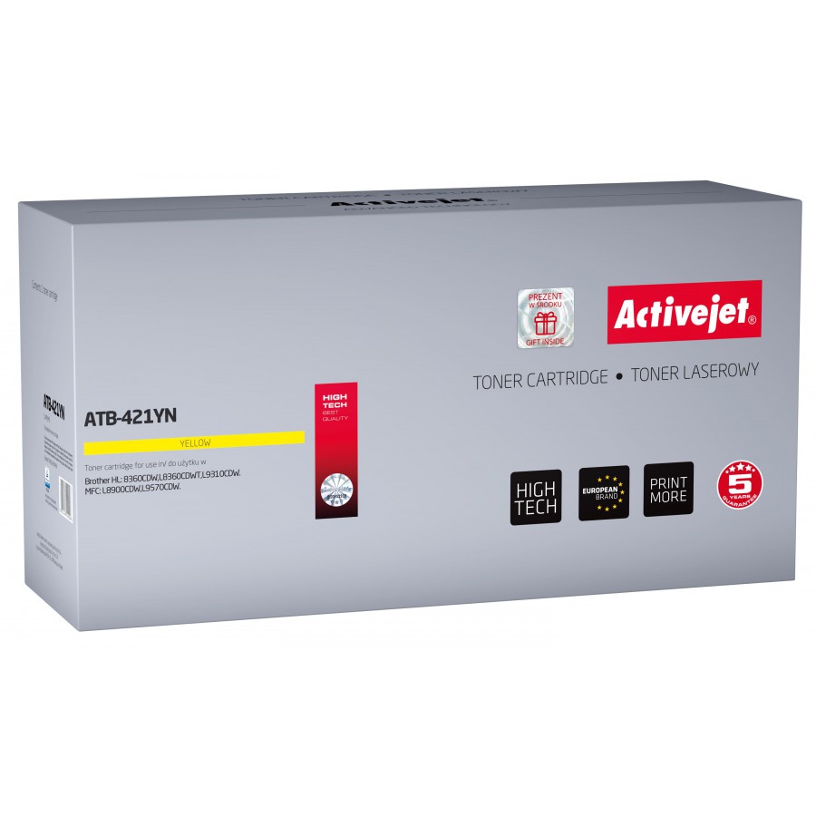 Toner Activejet ATB-421YN zamiennik Brother TN-421Y 1800str. żółty