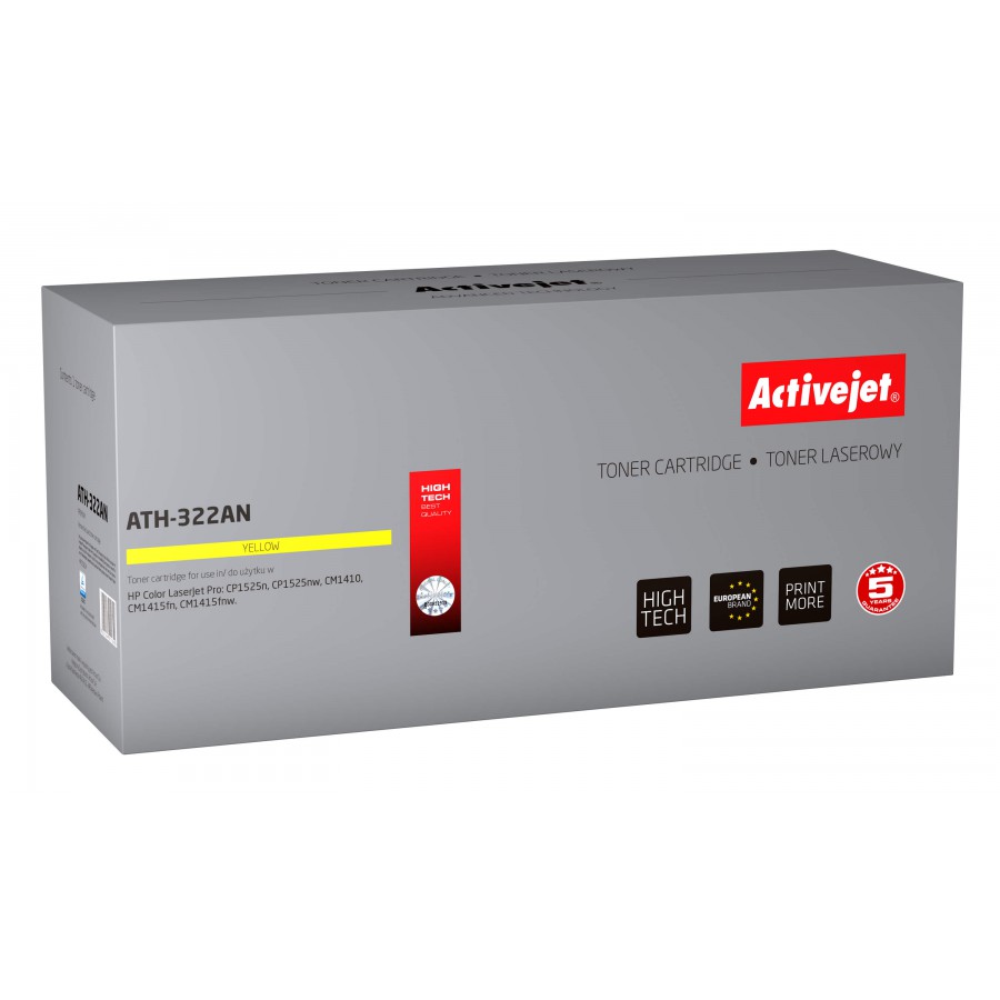 ActiveJet ATH-322AN toner laserowy do drukarki HP zamiennik CE322A 1300stron