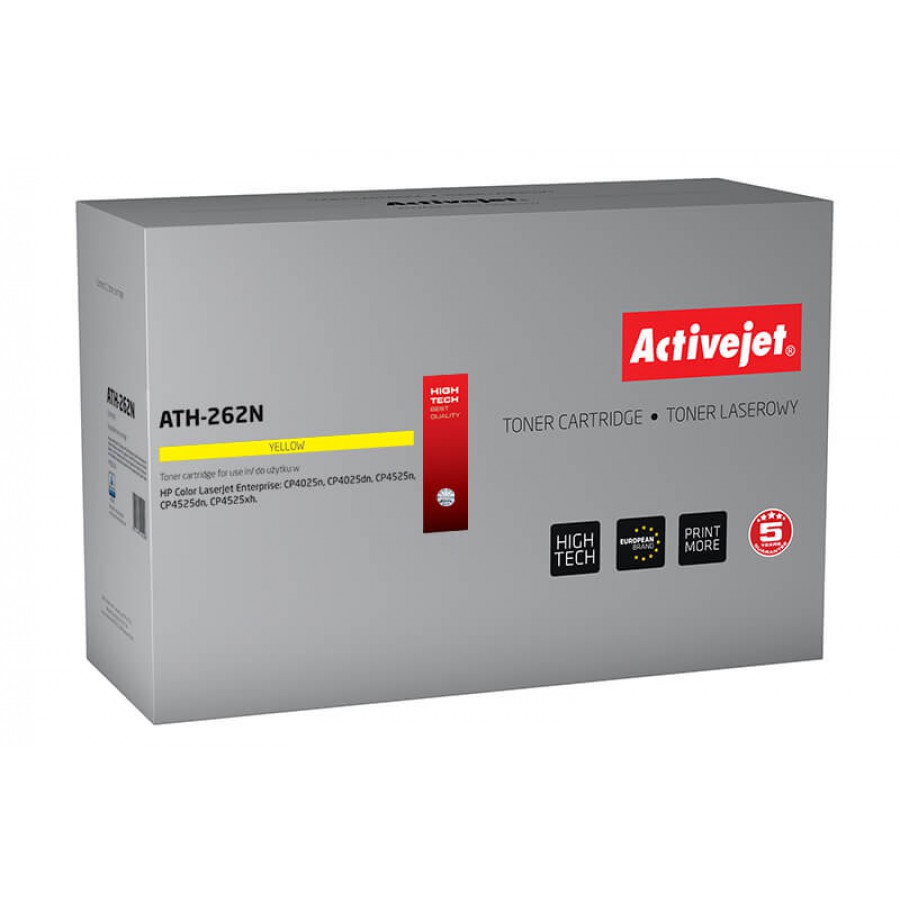 Activejet ATH-262n Toner Yellow Do Drukarki Laserowej HP Zamiennik Ce262a 11000stron