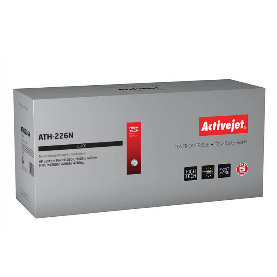 Activejet ATH-226N Toner Czarny Do Drukarki Hewlett Packard Zamiennik CF226A 3100stron