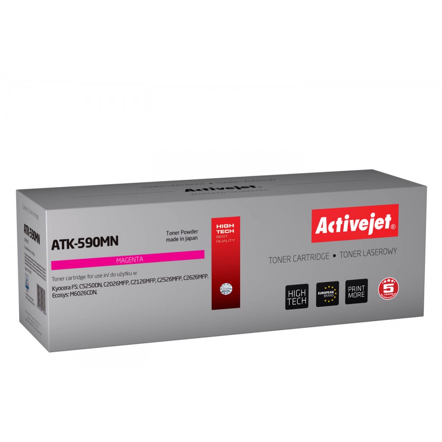 Activejet ATK-590mn Toner Do Drukarki Laserowej Kyocera Zamiennik TK-590m 5000stron