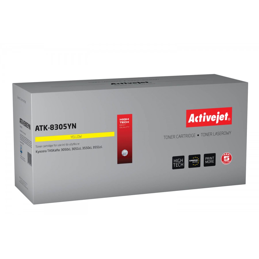 Activejet ATK-8305yn Toner Yellow Do Drukarki Kyocera Zamiennik TK-8305y 15000stron