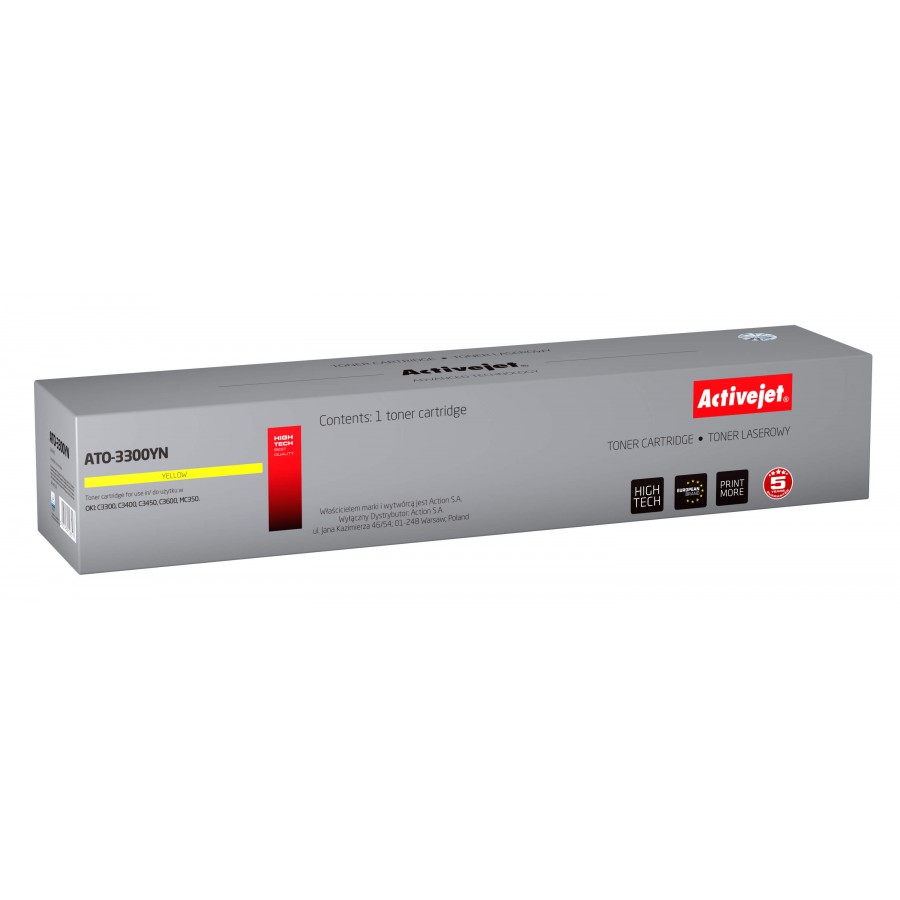 ActiveJet ATO-3300YN [AT-3300YN] toner laserowy do drukarki OKI zamiennik 43459329 2500stron