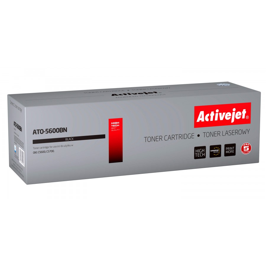 Activejet ATO-5600bn Czarny Toner Do Drukarki Laserowej Oki Zamiennik 43324408 6000stron