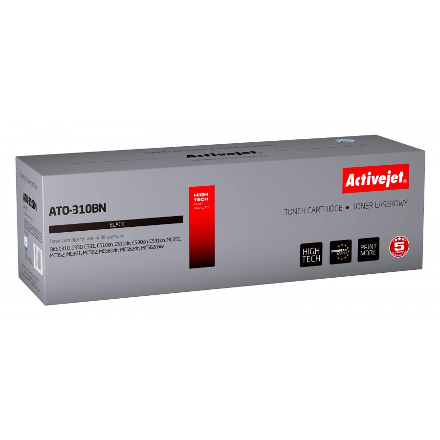 Activejet ATO-310bn Czarny Toner Do Drukarki Laserowej Oki Zamiennik 44469803 3500stron