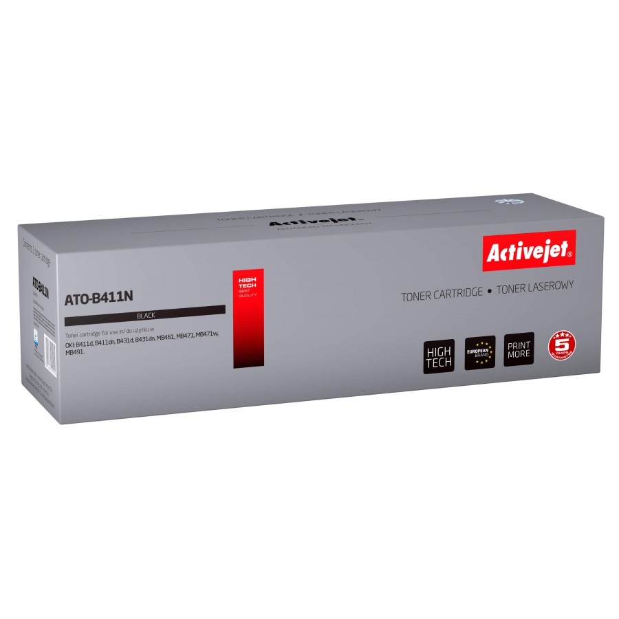 Activejet ATO-B411n Czarny Toner Do Drukarki Laserowej Oki Zamiennik 44574702 4000stron