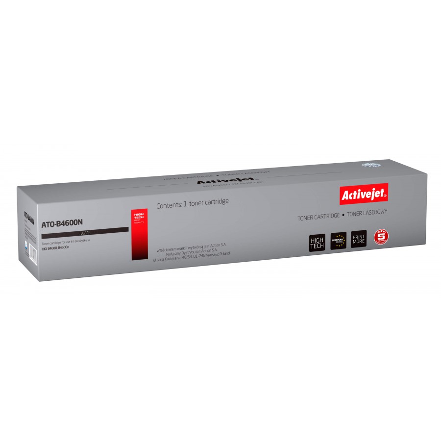 Activejet ATO-B4600n Czarny Toner Do Drukarki Laserowej Oki Zamiennik 43502002 7000stron