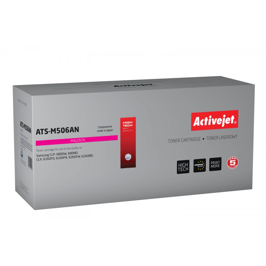 Activejet ATS-M506a Toner Magenta Do Drukarki Samsung Zamiennik Samsung Clt-M506l 3500stron