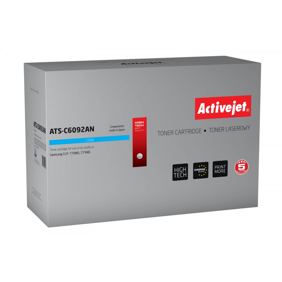 Activejet ATS-C6092 Toner Cyan Do Drukarki Samsung Zamiennik Samsung Clt-C6092s 7000stron