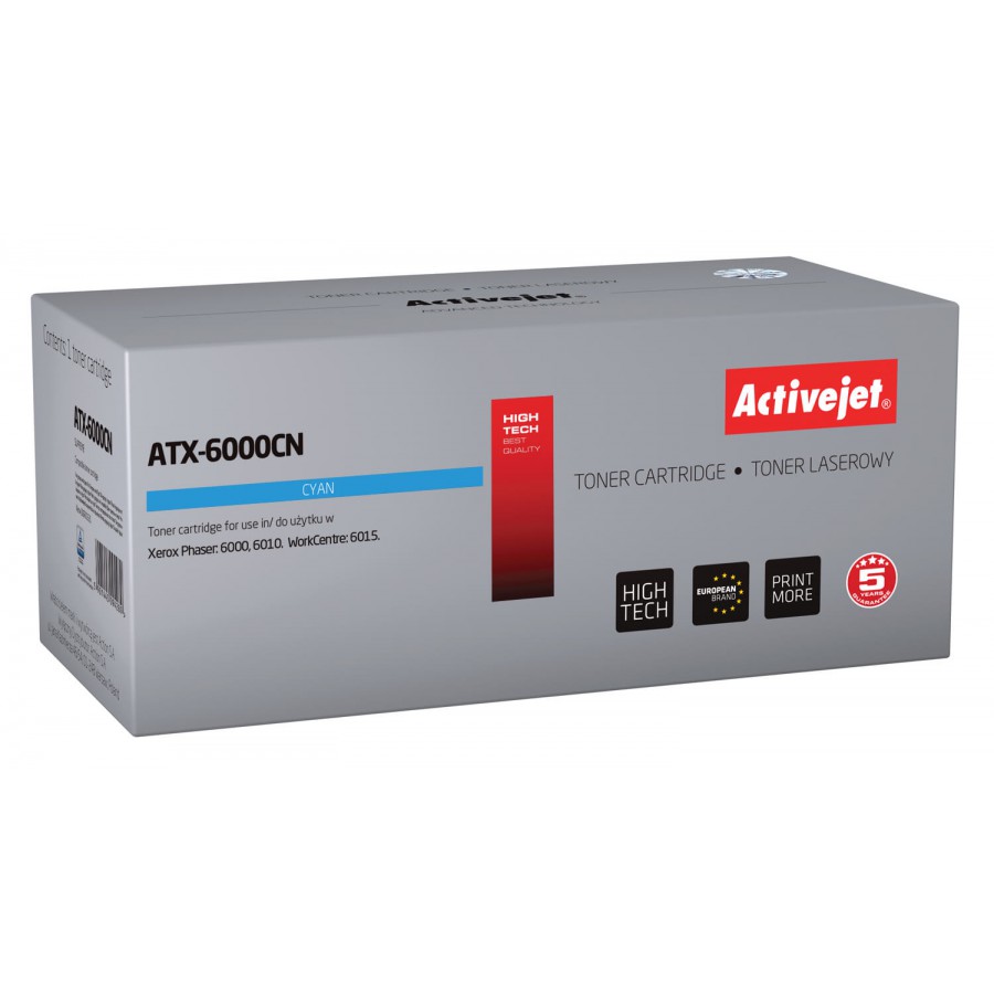 Activejet ATX-6000cn Cyan Toner Do Drukarki Laserowej Xerox Zamiennik 106r01631 1000stron