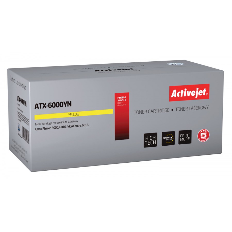 Activejet ATX-6000yn Żółty Toner Do Drukarki Laserowej Xerox Zamiennik 106r01633 1000stron