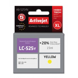 Activejet AB-525yn Tusz Żółty Do Drukarki Brother Zamiennik Brother Lc525y 15ml