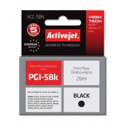 ActiveJet ACC-5BN tusz czarny do drukarki Canon zamiennik Canon PGI-5BK CHIP 26ml