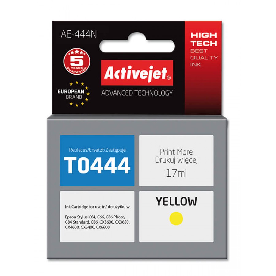 ActiveJet AE-444N tusz żółty do drukarki Epson zamiennik Epson T0444 17ml