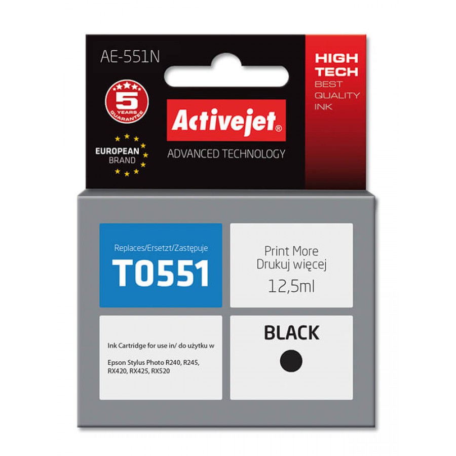 ActiveJet AE-551N tusz czarny do drukarki Epson zamiennik Epson T0551 12,5ml