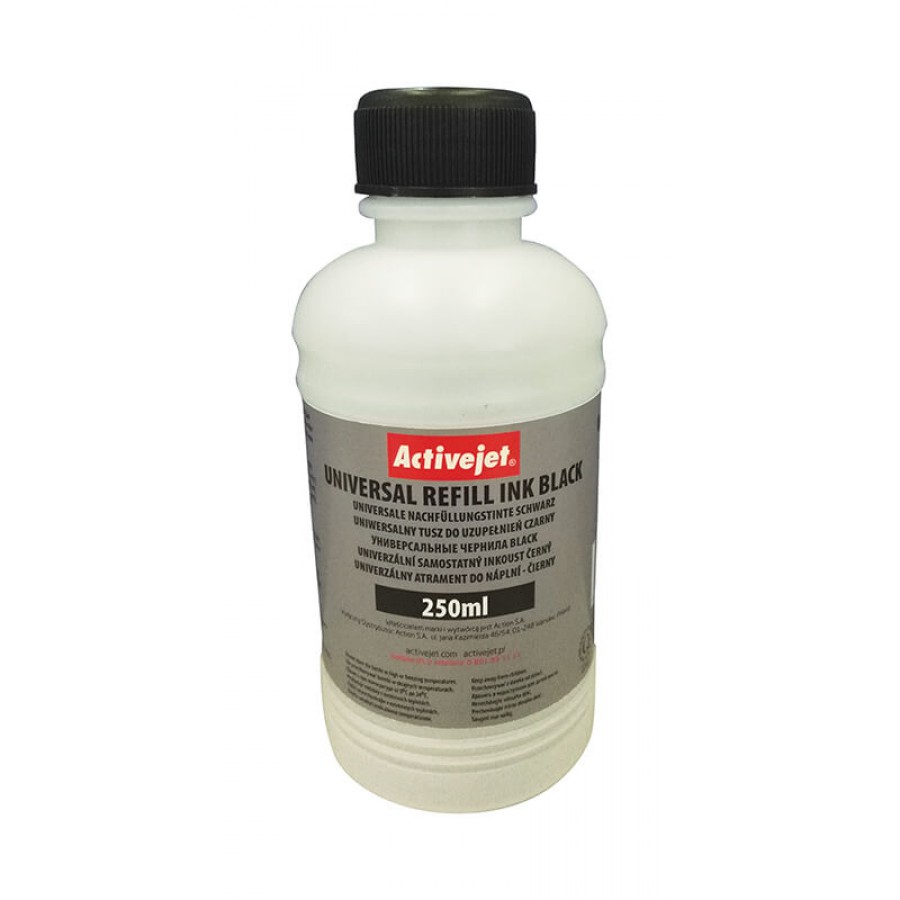 Activejet uniwersalny tusz do uzupełnień Black 250ml URB-250Bk