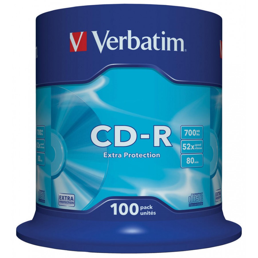 CD-R Verbatim 700MB Extra Protection CAKE 100