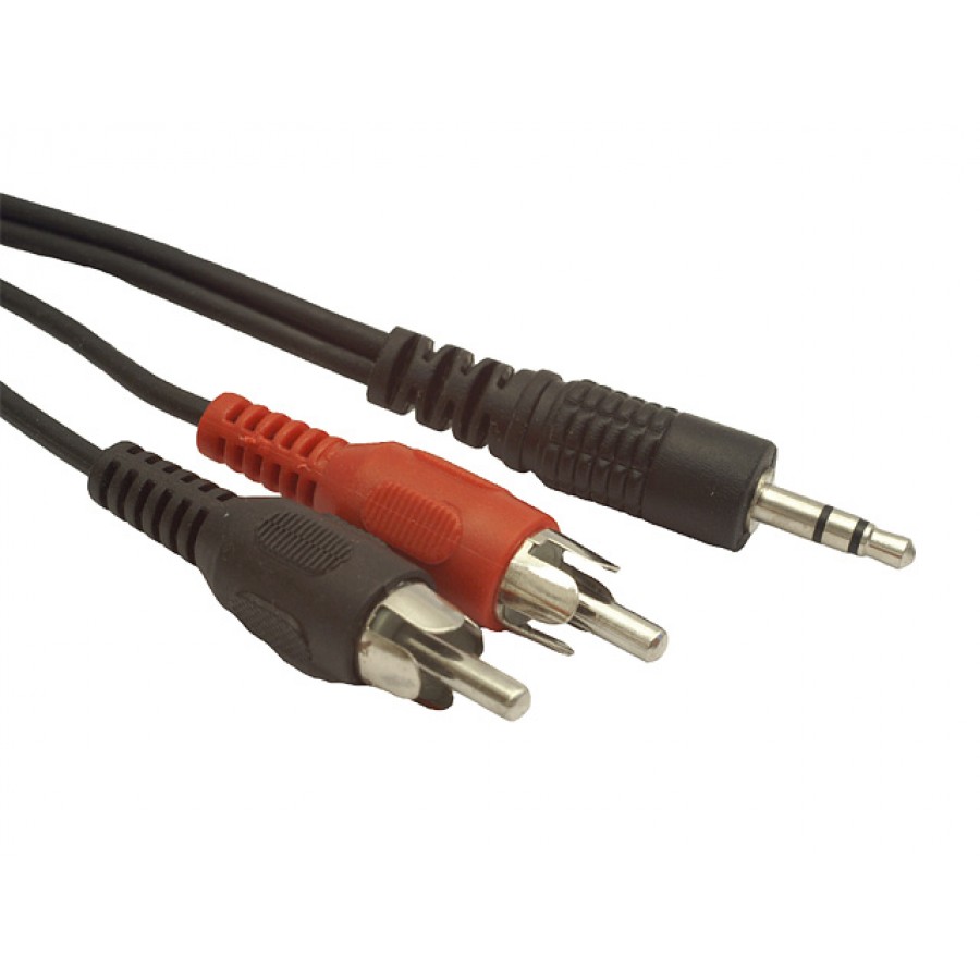 Kabel Minijack-2xrca Chinch M/M 2.5m Stereo Gembird