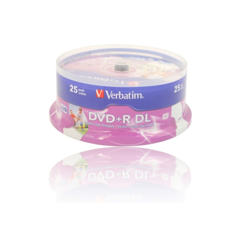 DVD+R DL Verbatim 8.5GB Double Layer Print 25 Cake No Id Brand