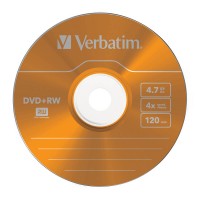 DVD+RW Verbatim Color 4.7GB X4 5-Pak Slim