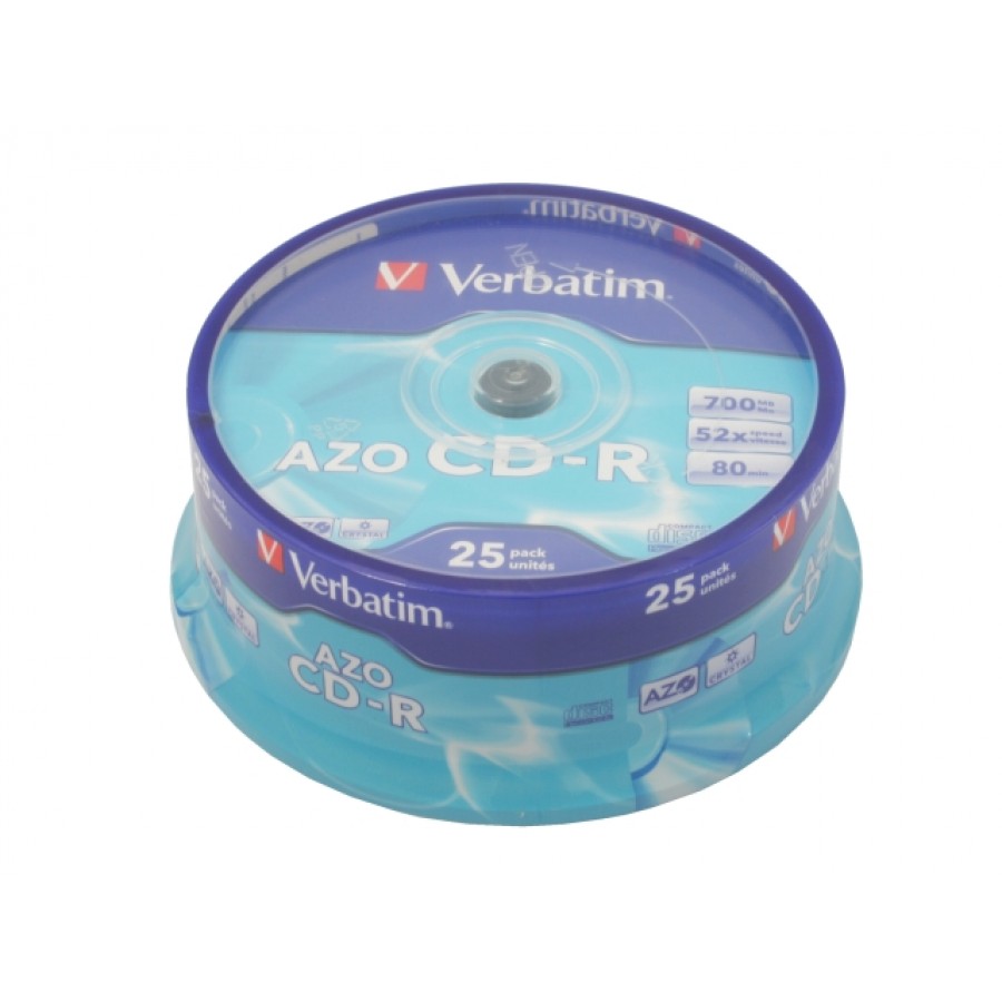 CD-R Verbatim 700MB Super Azo Crystal CAKE 25