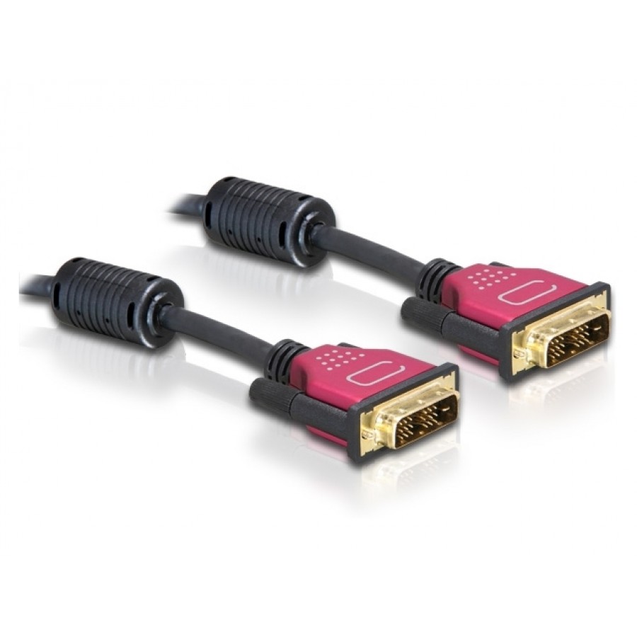 Kabel DVI-D(M)(24+1)->DVI-D(M)(24+1) 3m Dual Link Ferryt Delock