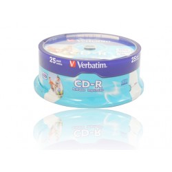 CD-R Verbatim 700MB Azo Printable CAKE 25 Id Branded