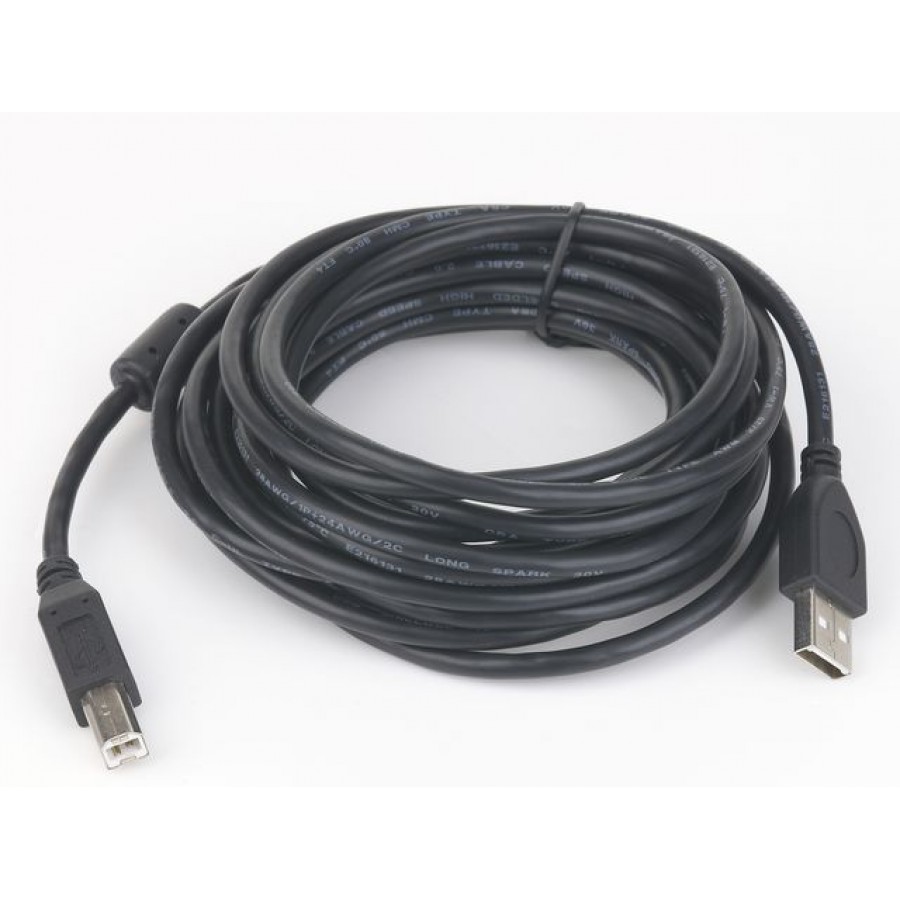 Kabel USB Am-Bm 2.0 + Ferryt 1.8m Gembird