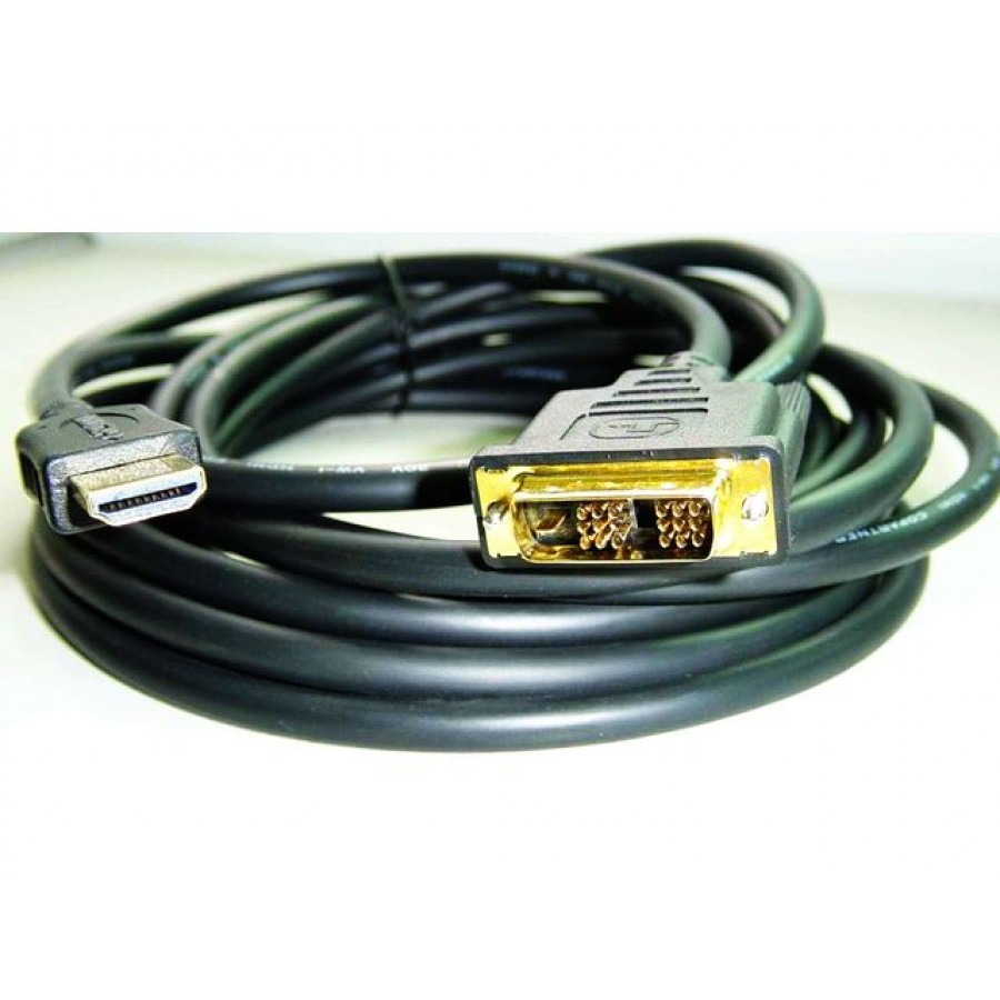 Kabel HDMI(M)->DVI-D(M)(18+1) 4.5m Single Link Pozłacane Styki Gembird