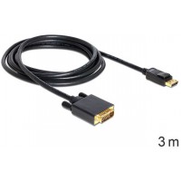 Kabel Displayport(M) V1.2->DVI-D(M)(24+1) 3m Czarny Dual Link Delock