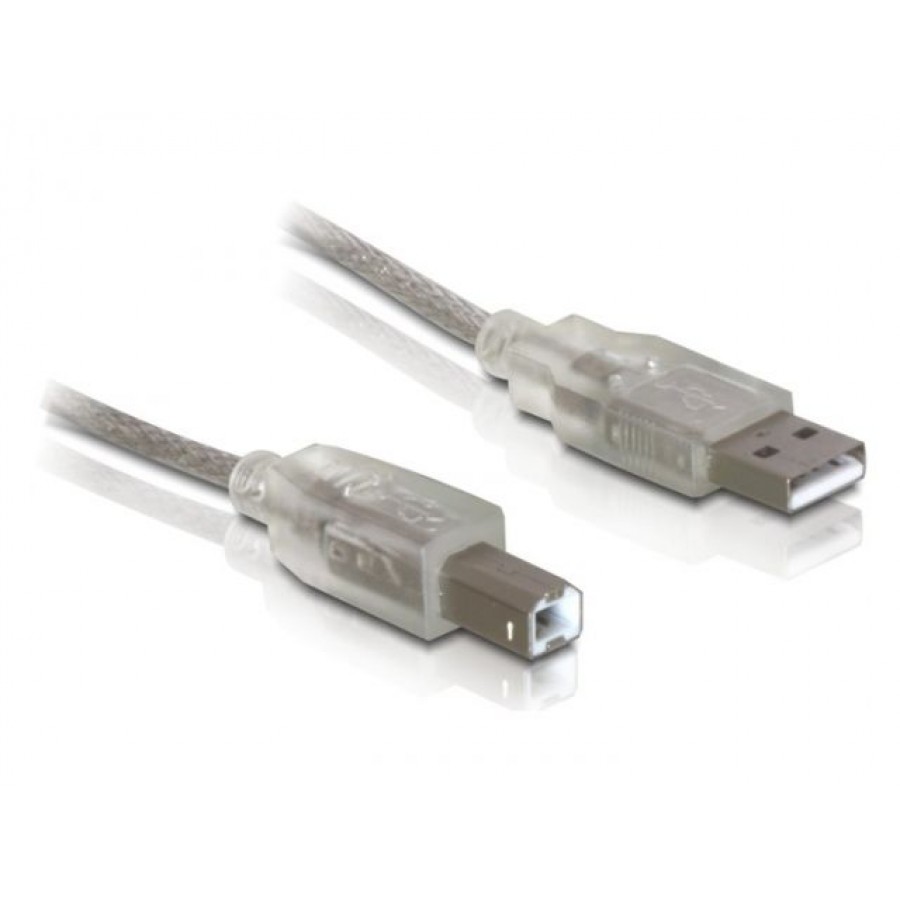 Kabel USB Am-Bm 2.0 + Ferryt 0.5m Delock