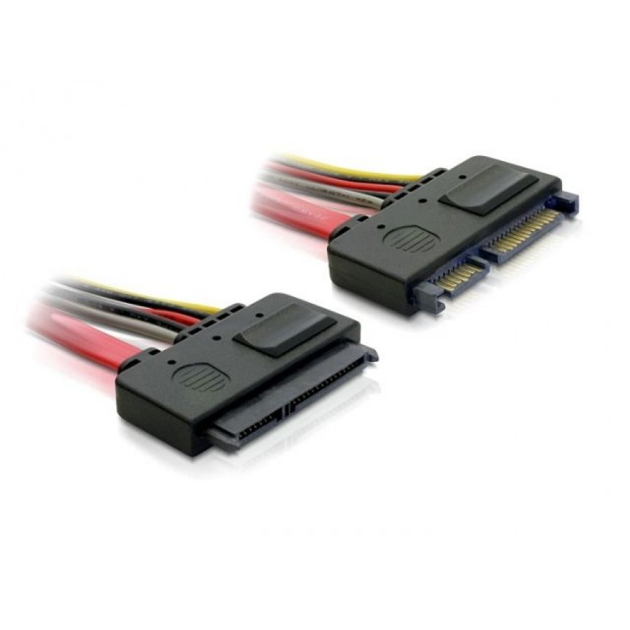 Przedłużacz Kabla SATA 7-Pin + Zasilanie 15-Pin M/F Delock