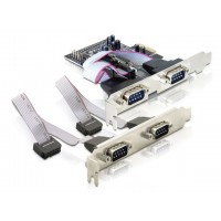 Karta PCI Express->Com 9pin X4 Delock