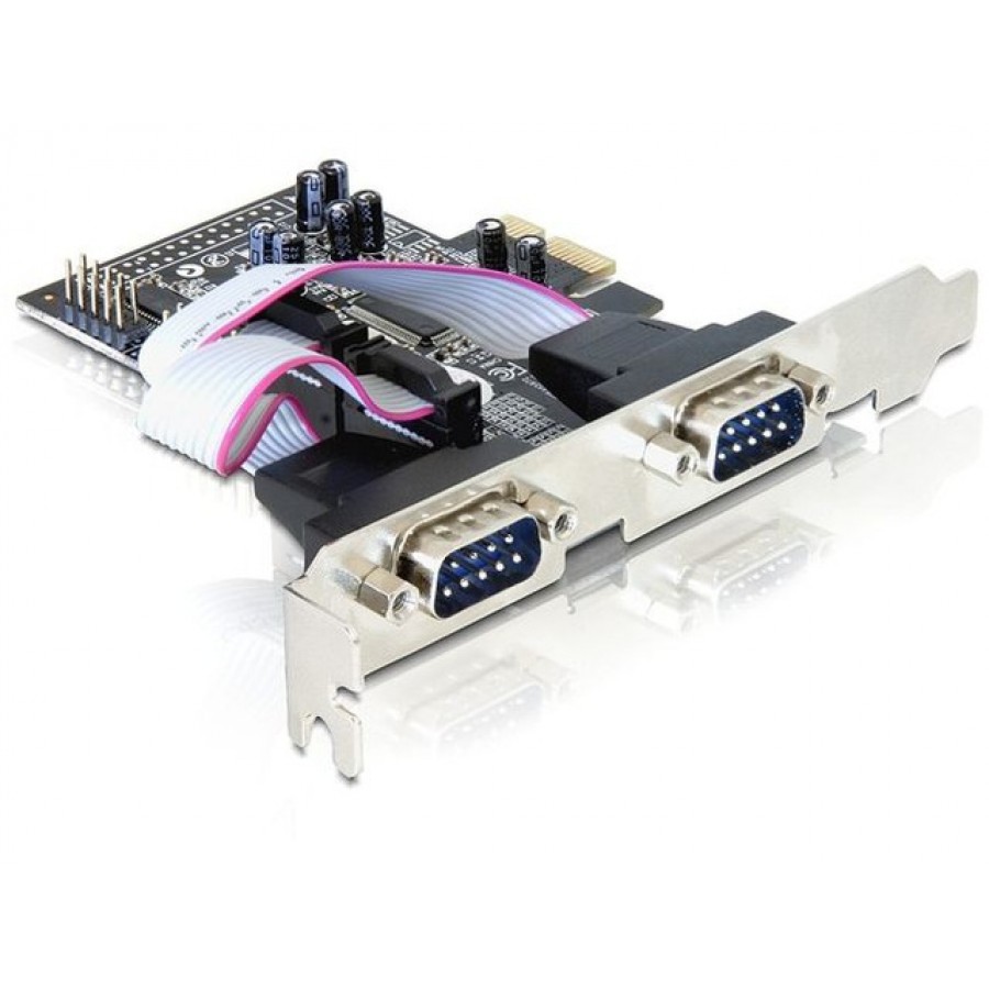 Karta PCI Express->Com 9pin X4 Delock