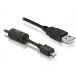 Kabel USB Micro-B(M)->A(M) 2.0 1m Ferryt Delock